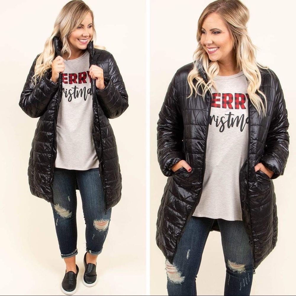 Black glossy jacket